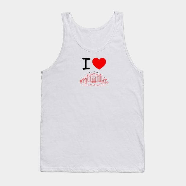 I HEART LAS VEGAS Tank Top by EmoteYourself